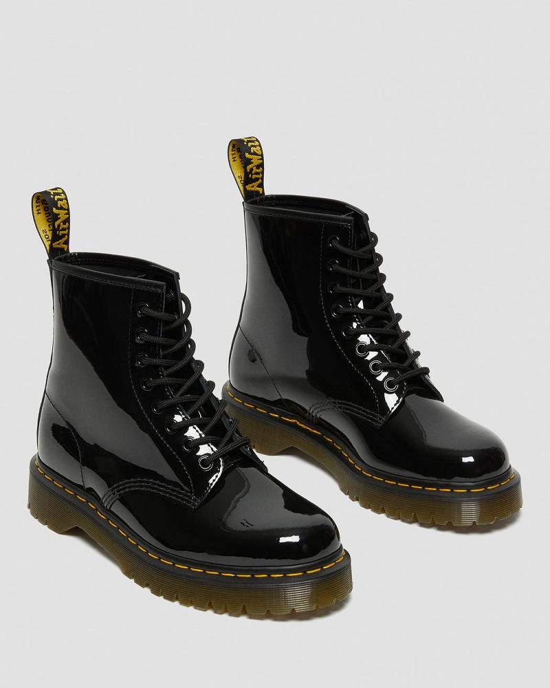 Dr Martens 1460 Bex Patent Lær Snørestøvletter Dame Svarte | Norge 621HAP